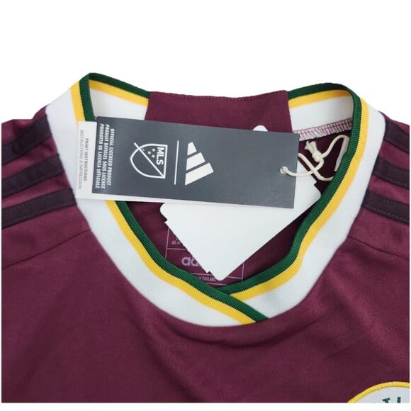 Adidas Womens MLS Portland Timbers Archive Replica Jersey Red LARGE NWT $100 - Picture 4 of 10